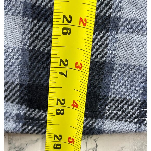 Sonoma Mens Size M Blue Plaid Supersoft Knit Shirt Polyester Blend - Picture 4 of 8